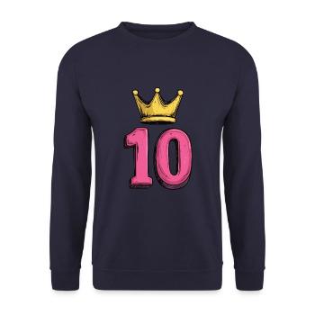 Couronne de maillot à 10 chiffres - Sweat-shirt Unisexe - marine - Devant - Alina (178cm) & Michal (187cm)