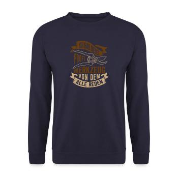 Gärtner Florist Profi Werkzeug Geschenk - Unisex Pullover - Navy - Vorne - Alina (178cm) & Michal (187cm)