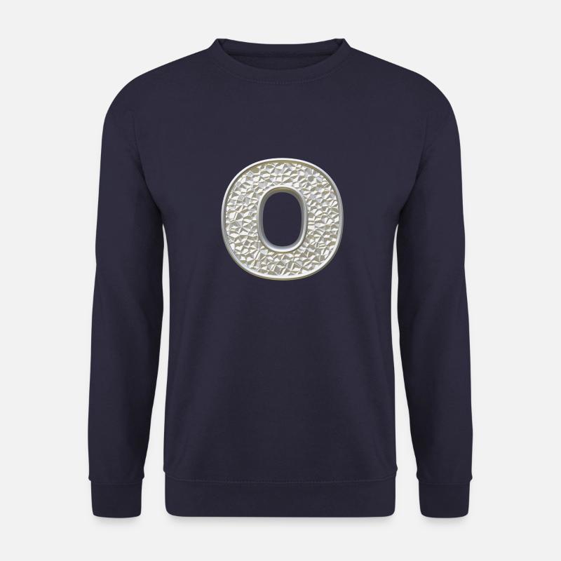 O, letter, letter O, initial, initial O, monogram, - Unisex Sweatshirt - navy