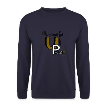 Peace - Unisex Pullover - Navy - Vorne - Alina (178cm) & Michal (187cm)