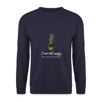 big bang theory: I'm not crazy II - Unisex Sweatshirt - navy - Front - Alina (178cm) & Michal (187cm)