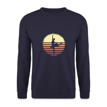 Ballett Ballerina Silhouette – - Unisex Pullover - Navy - Vorne - Alina (178cm) & Michal (187cm)