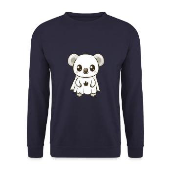 Koala Halloween Drôle Fantôme - Sweat-shirt Unisexe - marine - Devant - Alina (178cm) & Michal (187cm)