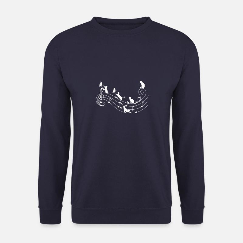 Chats et musique - Sweat-shirt Unisexe - marine
