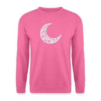 Weißer Mond Symbol, Mond Tattoo, Astrologie - Unisex Pullover - Pink - Vorne