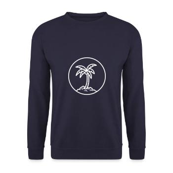 Palm Tree Island Icon Summer - Unisex Sweatshirt - navy - Front - Alina (178cm) & Michal (187cm)