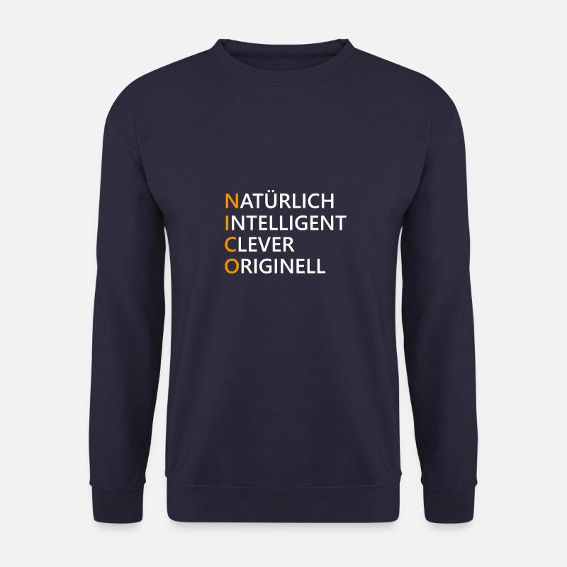 Nico Name Geschenk - Unisex Pullover - Navy