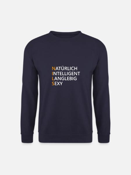 Nils Name Geschenk - Unisex Pullover - Navy