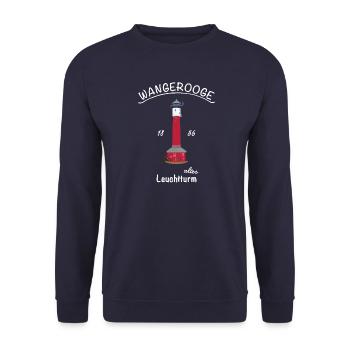 Wangerooge, ancien phare emblématique, mer du Nord - Sweat-shirt Unisexe - marine - Devant - Alina (178cm) & Michal (187cm)