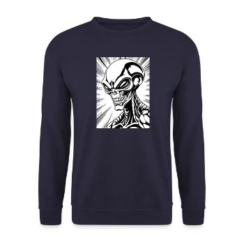 Étranger - Sweat-shirt Unisexe - marine - Devant - Alina (178cm) & Michal (187cm)