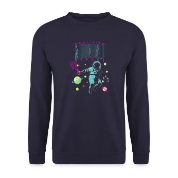 tennis moonball expert - Unisex Pullover - Navy - Vorne - Alina (178cm) & Michal (187cm)