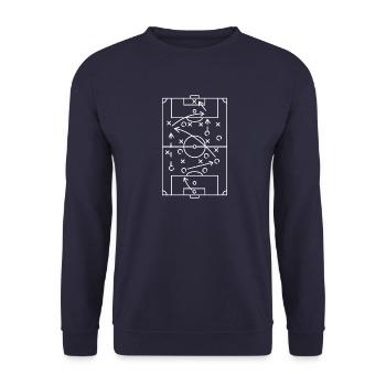 Football Tactics - Strategy - Plan - Unisex Sweatshirt - navy - Front - Alina (178cm) & Michal (187cm)