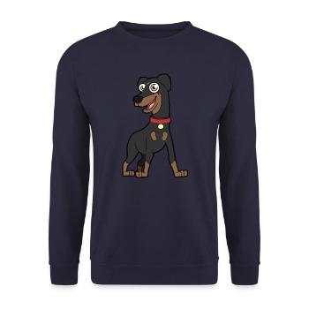 Deutscher Pinscher - Unisex Pullover - Navy - Vorne - Alina (178cm) & Michal (187cm)