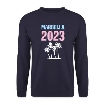 Marbella 2023 - Unisex Sweatshirt - navy - Front - Alina (178cm) & Michal (187cm)