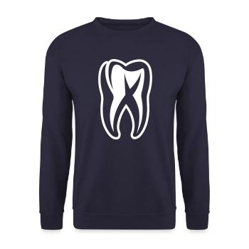 Dentiste Tooth Icon - Sweat-shirt Unisexe - marine - Devant - Alina (178cm) & Michal (187cm)