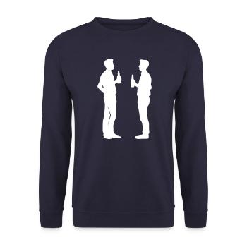 Equipe d’enterrement de vie de garçon - Sweat-shirt Unisexe - marine - Devant - Alina (178cm) & Michal (187cm)