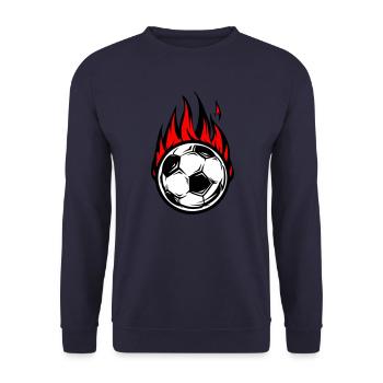 Le football brûle le feu - Sweat-shirt Unisexe - marine - Devant - Alina (178cm) & Michal (187cm)
