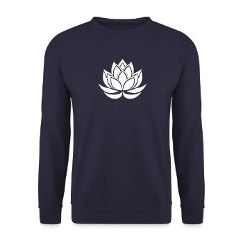 fleur de lotus - zen attitude - introspection - Sweat-shirt Unisexe - marine - Devant - Alina (178cm) & Michal (187cm)