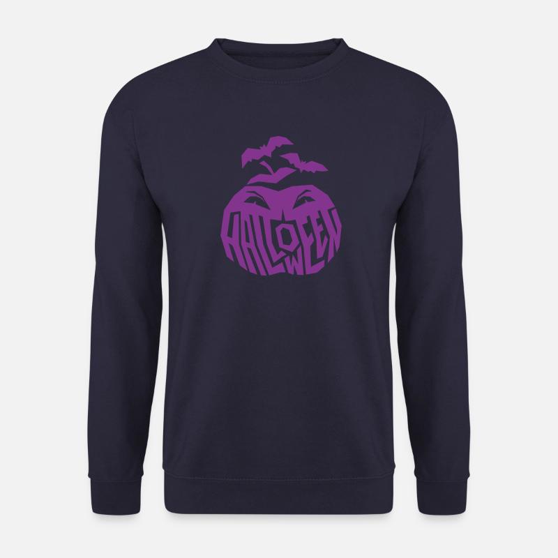 Lila Gruseliger Kürbis - Unisex Pullover - Navy