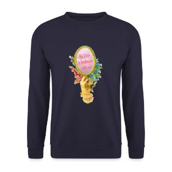 Elle vit dans les rêveries avec moi - Sweat-shirt Unisexe - marine - Devant - Alina (178cm) & Michal (187cm)
