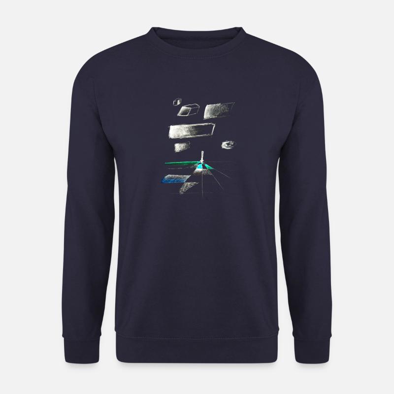 sketchbookpage for black - Unisex Pullover - Navy