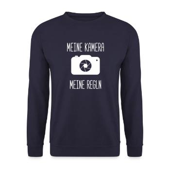 meine Kamera, Meine Regeln - Unisex Pullover - Navy - Vorne - Alina (178cm) & Michal (187cm)