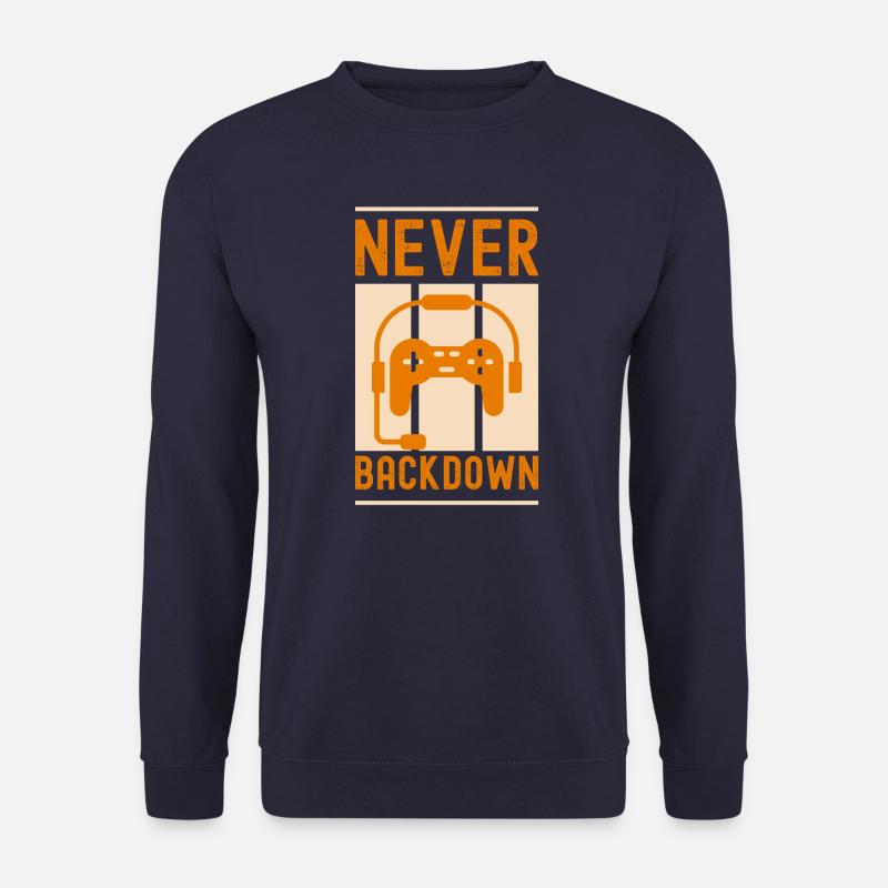 never backdown (Gamer) - Unisex Sweatshirt - navy