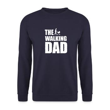 Le papa qui marche - Sweat-shirt Unisexe - marine - Devant - Alina (178cm) & Michal (187cm)