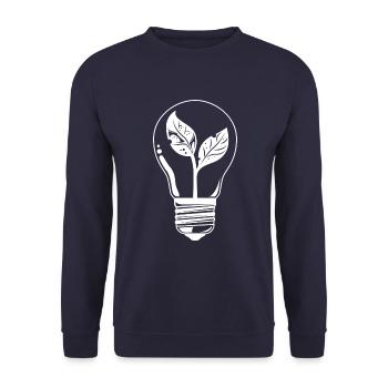 Ampoule Énergie Protection du climat - Sweat-shirt Unisexe - marine - Devant - Alina (178cm) & Michal (187cm)