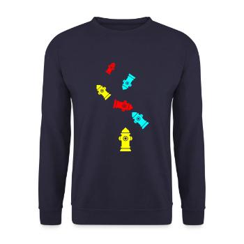 Hydrant Icon - Unisex Sweatshirt - navy - Front - Alina (178cm) & Michal (187cm)