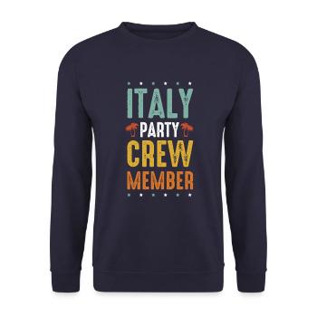 Italie Party Crew - Sweat-shirt Unisexe - marine - Devant - Alina (178cm) & Michal (187cm)