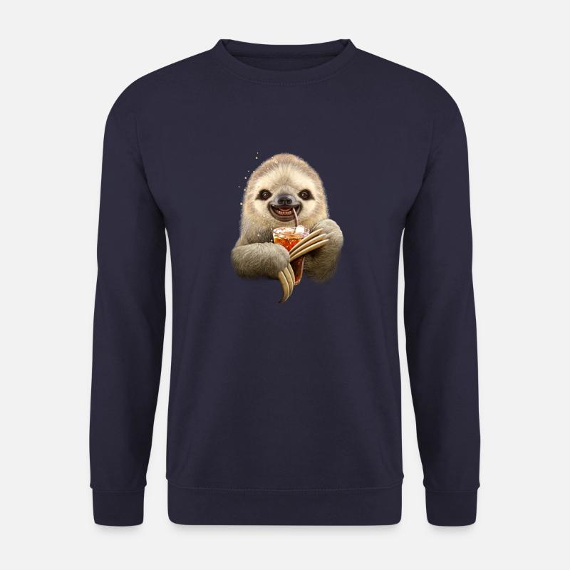 SLOTH & SOFT DRINK - Unisex Sweatshirt - navy