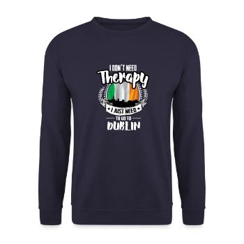 Therapy Dublin - Unisex Sweatshirt - navy - Front - Alina (178cm) & Michal (187cm)
