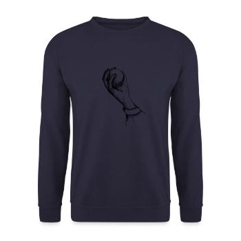 Main avec balle - Sweat-shirt Unisexe - marine - Devant - Alina (178cm) & Michal (187cm)