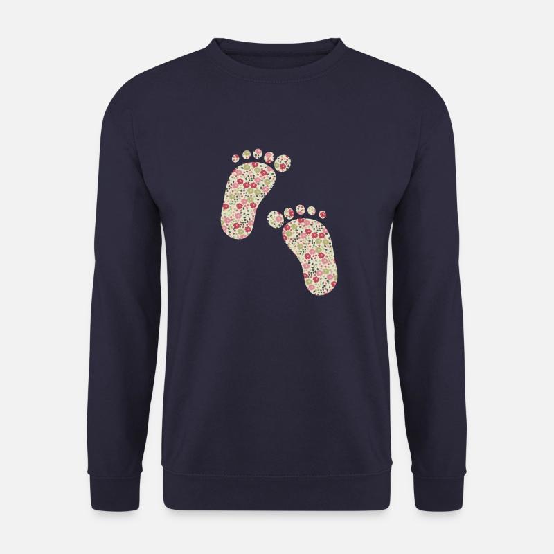 Liberty Fußabdrücke rosa - Unisex Pullover - Navy