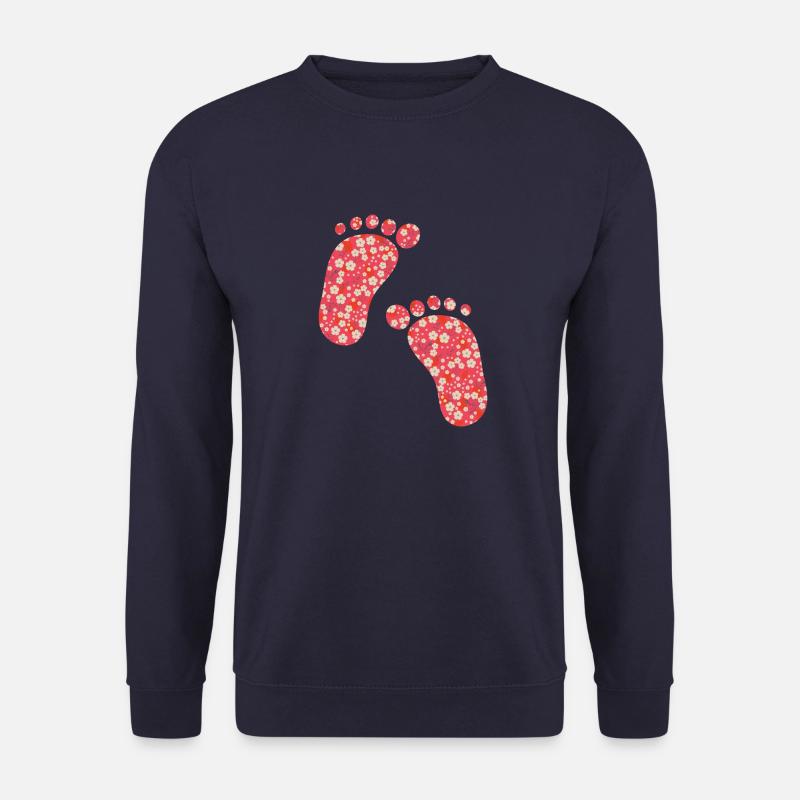red liberty footprints - Unisex Sweatshirt - navy