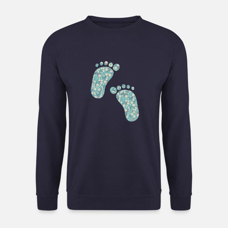 Liberty Fußabdrücke türkis - Unisex Pullover - Navy