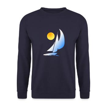 i´m sailing - Unisex Pullover - Navy - Vorne - Alina (178cm) & Michal (187cm)