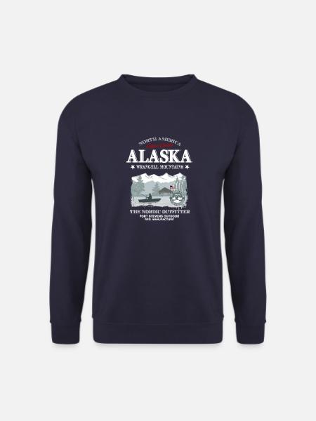 Alaska - Fishing - Unisex Pullover - Navy