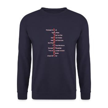 Liverpool Kader - Unisex Pullover - Navy - Vorne - Alina (178cm) & Michal (187cm)