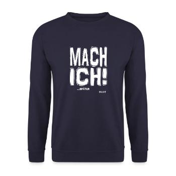 Mach ich - Unisex Pullover - Navy - Vorne - Alina (178cm) & Michal (187cm)