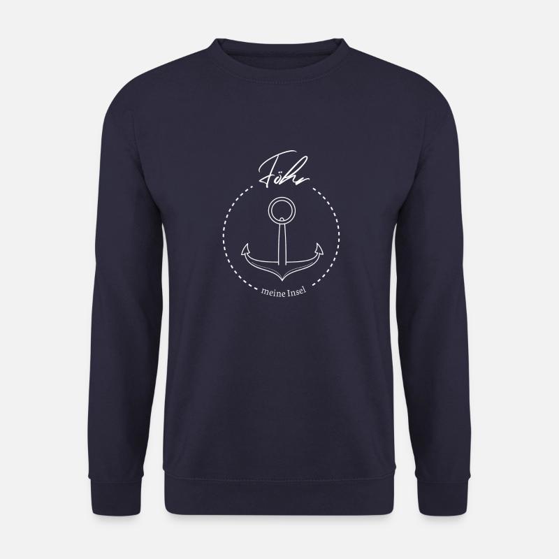 Föhr meine Insel cooler Spruch mit Anker Meer - Unisex Pullover - Navy