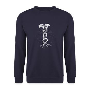 Champignons Champignons Cueilleurs de champignons Forêt Nature Cadeau ADN - Sweat-shirt Unisexe - marine - Devant - Alina (178cm) & Michal (187cm)