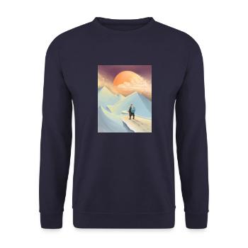 Thor geht nach Jotunheim - Unisex Pullover - Navy - Vorne - Alina (178cm) & Michal (187cm)