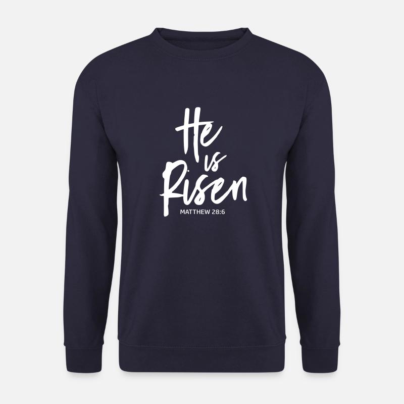 he is risen by csDesign - Unisex Pullover - Navy