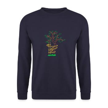 Orthopaedic technology Tree Neon (gOT it!) - Unisex Sweatshirt - navy - Front - Alina (178cm) & Michal (187cm)