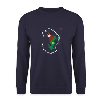 Maore (Mayotte) island of Africa - Unisex Sweatshirt - navy - Front - Alina (178cm) & Michal (187cm)