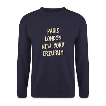 Erzurum - Unisex Sweatshirt - navy - Front - Alina (178cm) & Michal (187cm)