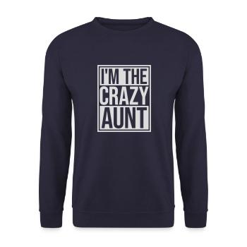 at The Crazy Aunt - Unisex Sweatshirt - navy - Front - Alina (178cm) & Michal (187cm)