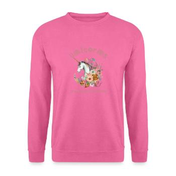 des licornes - Sweat-shirt Unisexe - rose - Devant